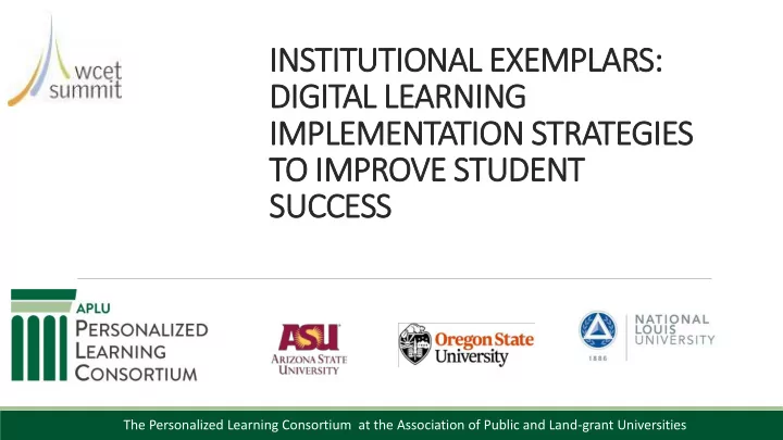 institutional exemplars