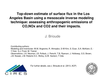 technique: assessing anthropogenic emissions of  CO,NOx and CO2 and their impacts.  J. Brioude