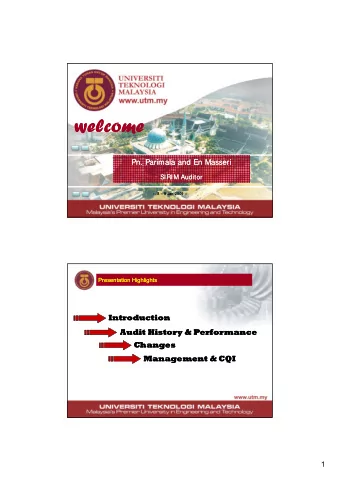 welcome  welcome  Pn  Pn.  . Parimala  Parimala and En  and En Masseri  Masseri  SIRIM  SIRIM