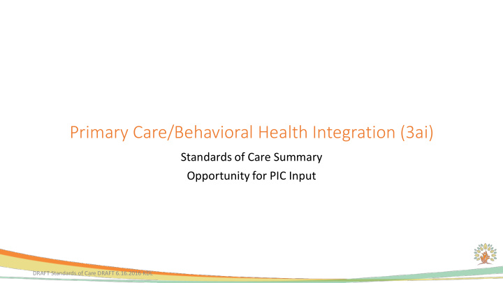 primary care behavioral health integration 3ai