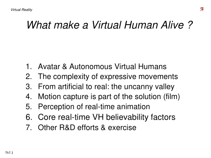 what make a virtual human alive