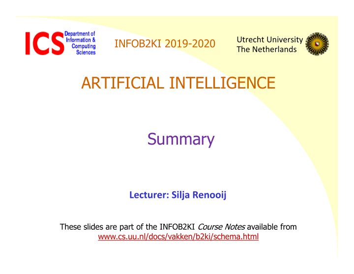 artificial intelligence summary