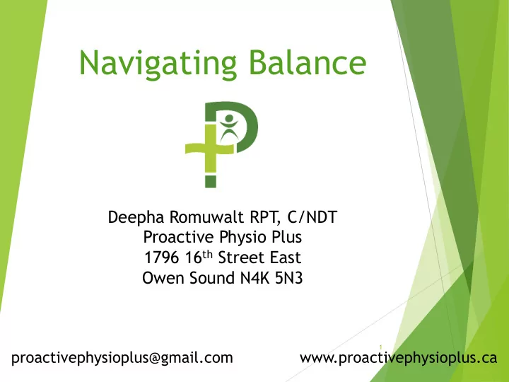 navigating balance