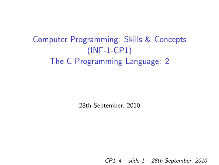 computer programming skills concepts inf 1 cp1 the c