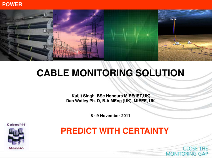 cable monitoring solution