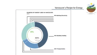 Vancouvers Recipe for Energy  Vancouvers Recipe for Energy    Which percentage indicates