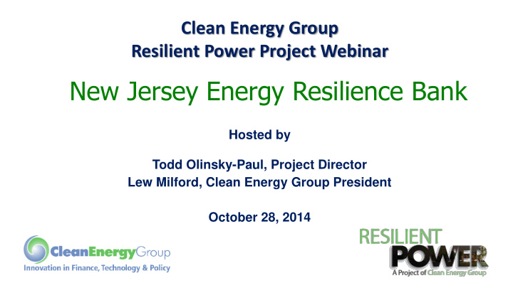 new jersey energy resilience bank