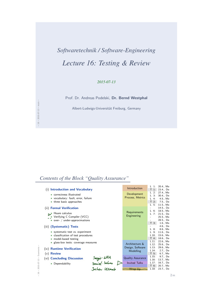 lecture 16 testing review