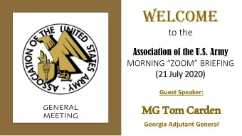 MG Tom Carden  GENERAL  MEETING  Georgia Adjutant General  SP  SPONSO  SORS  RS  sCHOLA  OLARSH