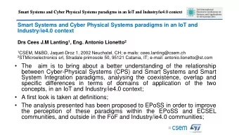 between Cyber-Physical Systems (CPS) and Smart Systems and Smart  System Integration paradigms,