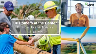 Customers at the Center  2019 Results and Guidance  Feb. 26, 2020  Cautionary Statements  Use of