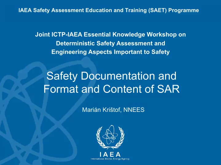 safety documentation and