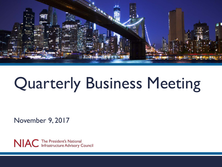 quarterly business meeting