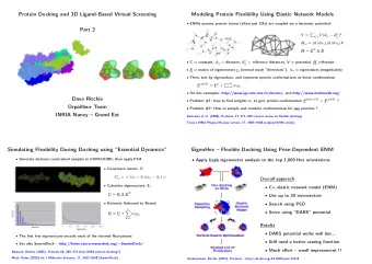 Protein Docking and 3D Ligand-Based Virtual Screening  Modeling Protein Flexibility Using Elastic