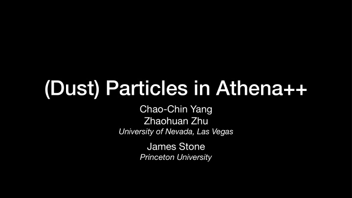 dust particles in athena