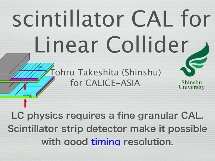 scintillator cal for linear collider