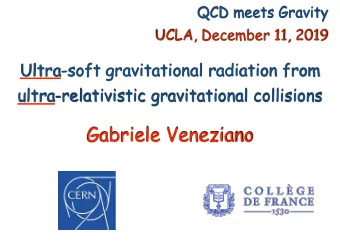 Gabriele Veneziano  An unsolved textbook exercise  The problem of computing the GWs emitted by a