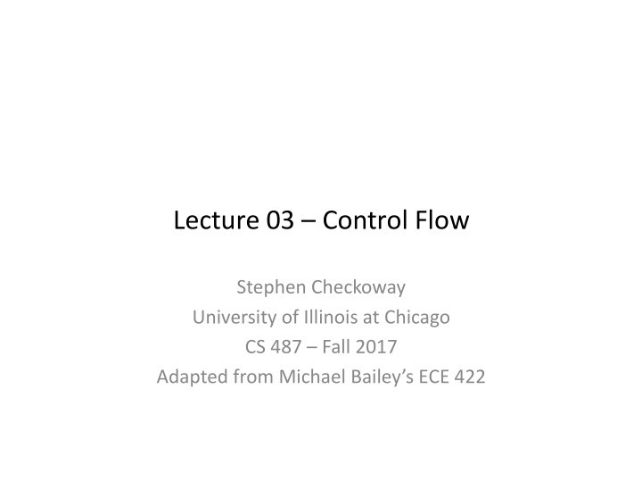 lecture 03 control flow