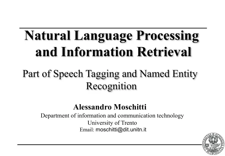 natural language processing and information retrieval