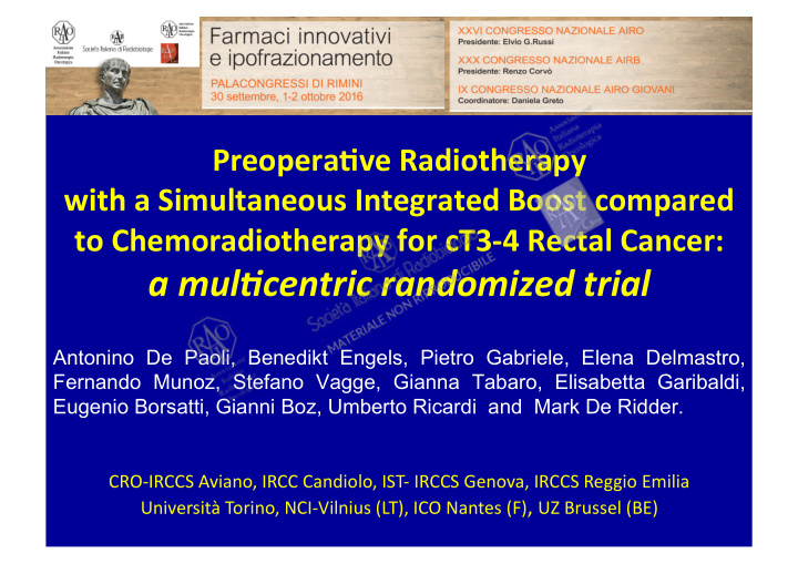 a mul centric randomized trial
