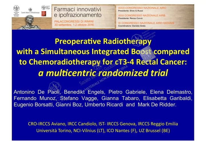 a mul centric randomized trial
