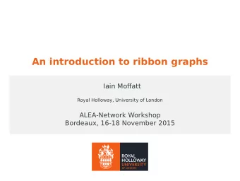An introduction to ribbon graphs  Iain Moffatt  Royal Holloway, University of London  ALEA-Network