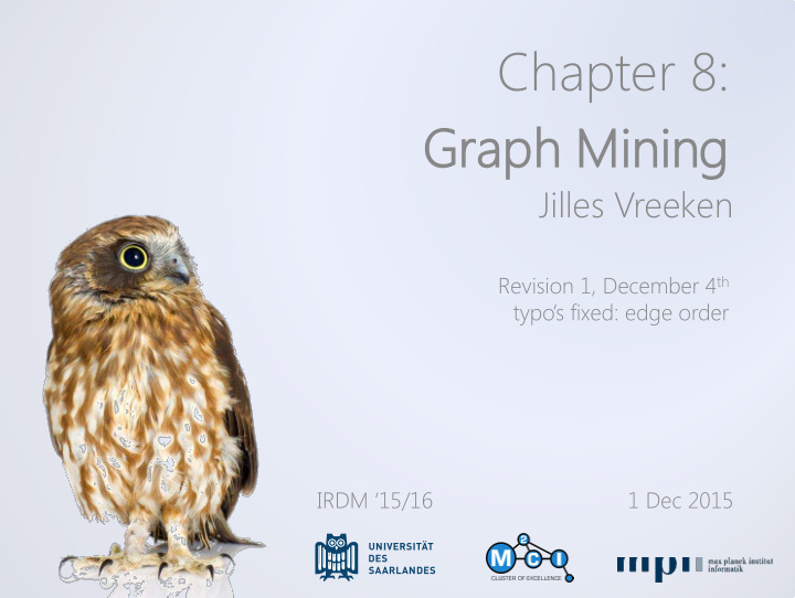 chapter 8 gra graph ph mining mining