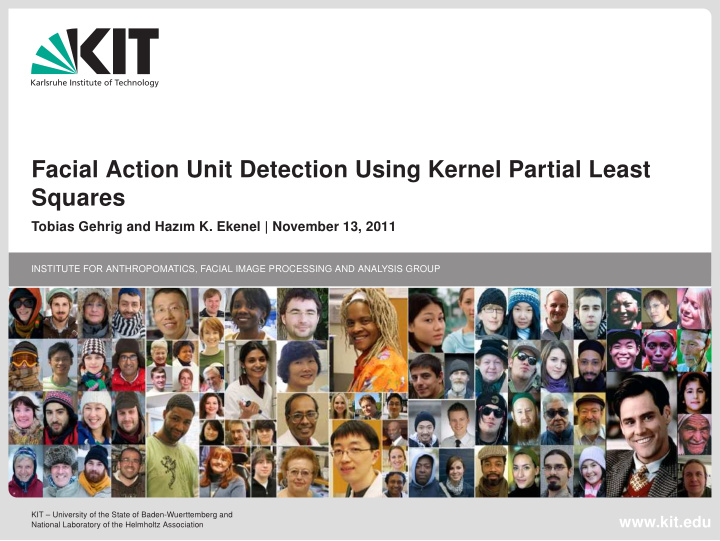 facial action unit detection using kernel partial least