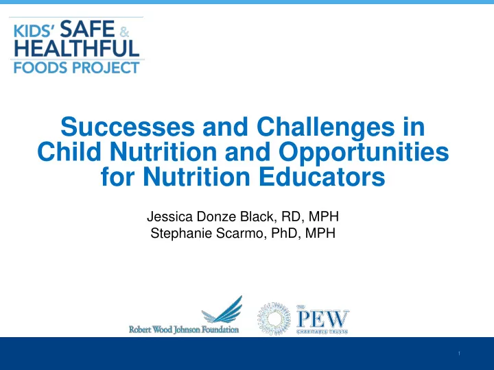child nutrition and opportunities