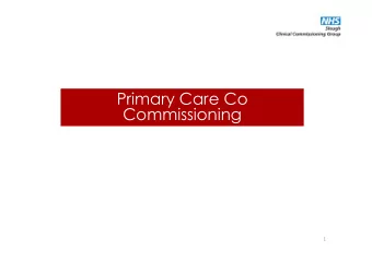 Primary care    1