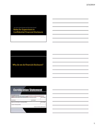 2/13/2019 Instructors: Patrick Shepherd and Cheryl Kane  Piasecki  1  2/13/2019 Confidential