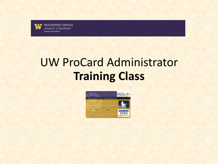 uw procard administrator