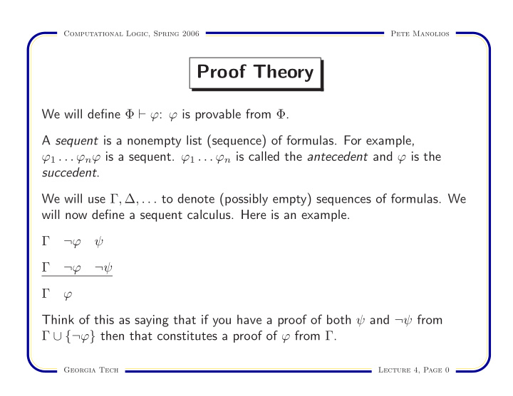 proof theory