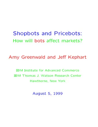 Shopb  ots  and  Priceb  ots:  Ho  w  will  b  ots  aect  m  a  rk  ets?  Am  y  Greenw  ald