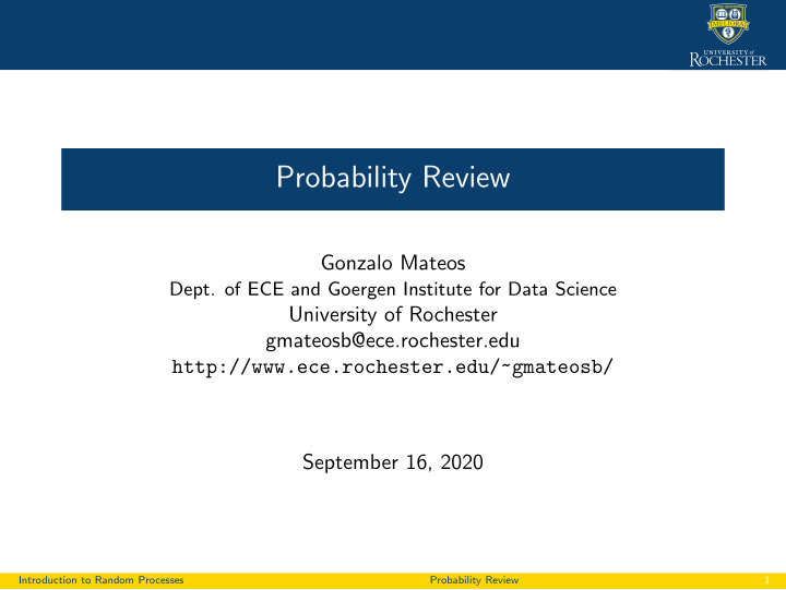 probability review