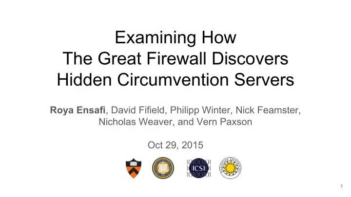 examining how the great firewall discovers hidden