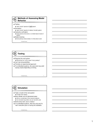 1  Deductive Verification  Extremely powerful  Extremely hard  One proof can cover very