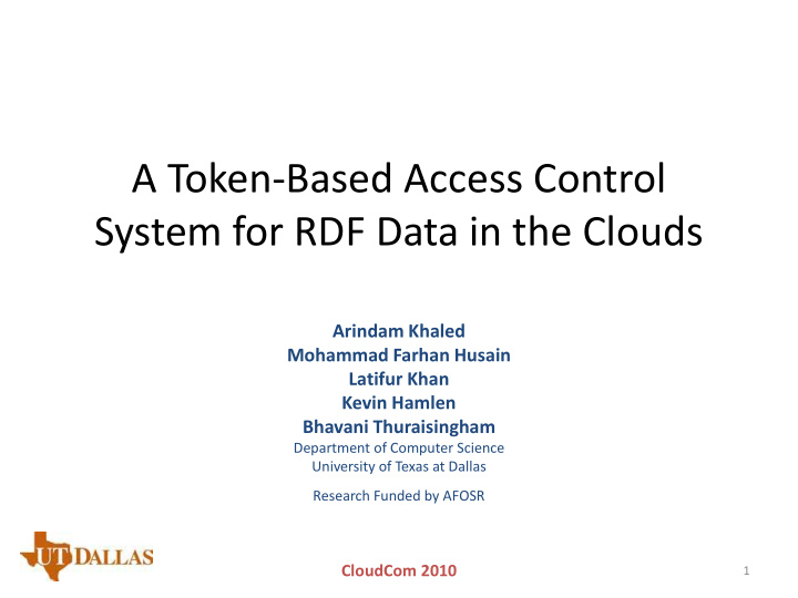 a token based access control system for rdf data in the