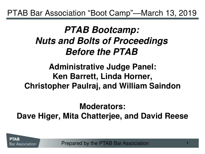nuts and bolts of proceedings
