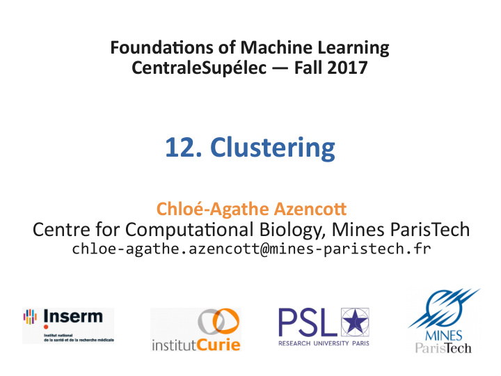12 clustering