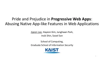 Pride and Prejudice in Progressive Web Apps :  Abusing Native App-like Features in Web Applications
