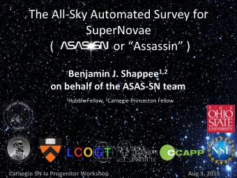 The  All-Sky  Automated  Survey  for    SuperNovae      (