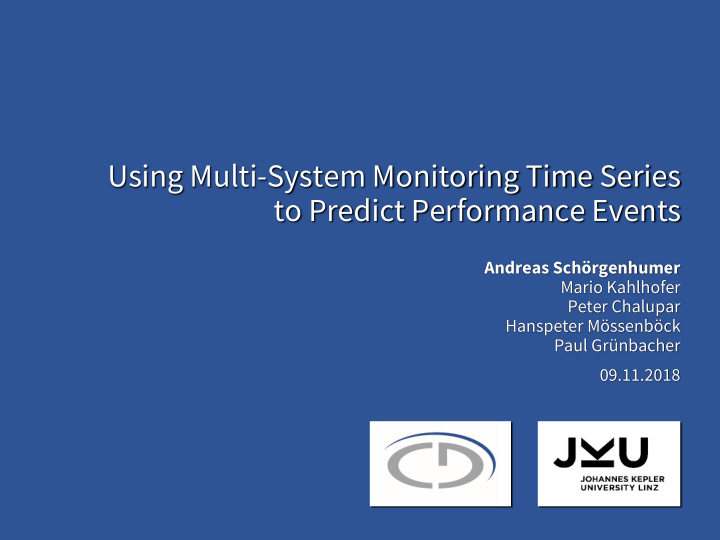 using multi system monitoring time series to predict