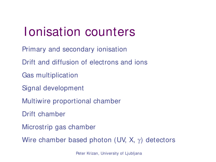 ionisation counters