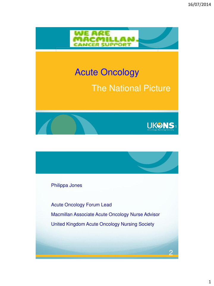 acute oncology