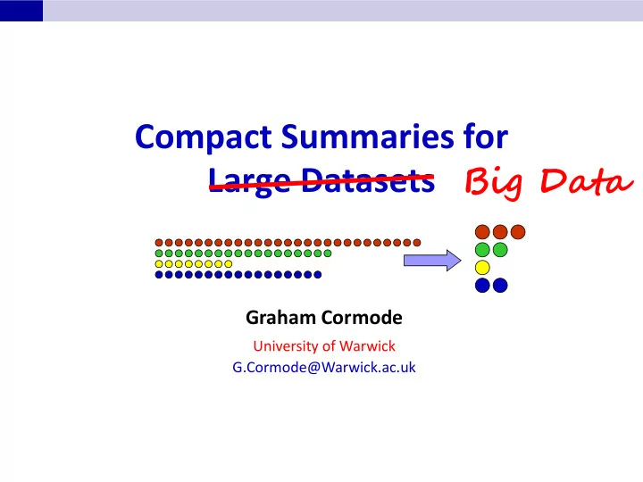 compact summaries for