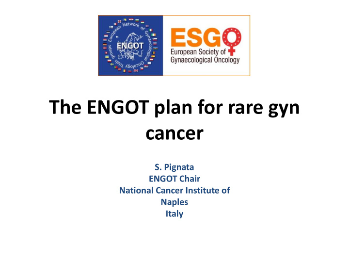 the engot plan for rare gyn