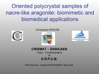 Oriented polycrystal samples of  nacre-like aragonite: biomimetic and  biomedical applications