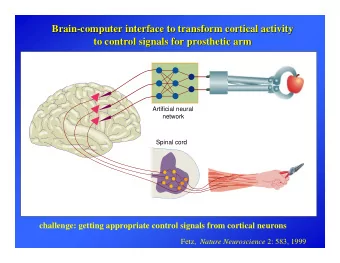 Brain-  -computer interface to transform cortical activity  computer interface to transform
