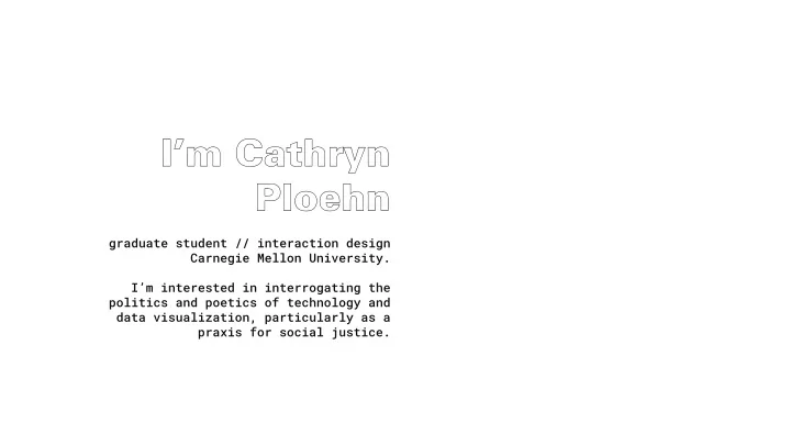 graduate student interaction design carnegie mellon